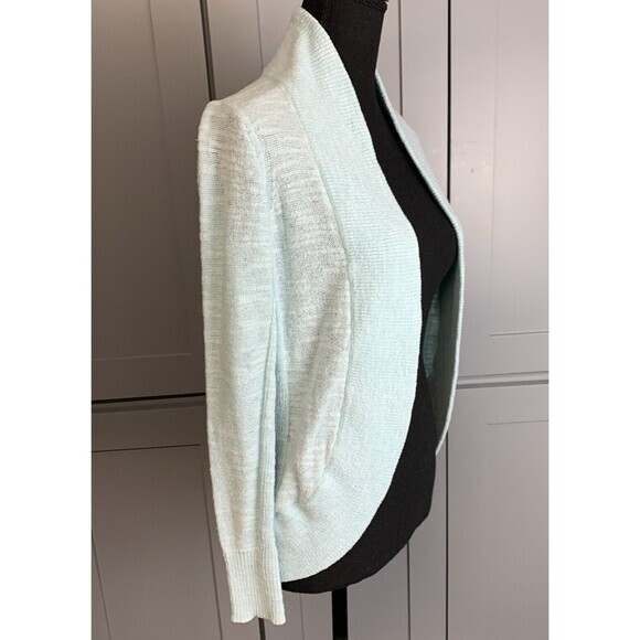 Lilly Pulitzer Amalie Longer Open Curved Hem Cardigan Sweater Sky Blue Sz Small - Picture 2 of 7